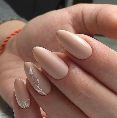 nude matte nail art design trend