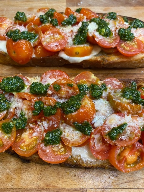 in the kitchen pizza toast
